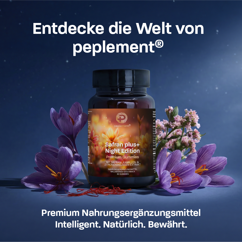 Safran plus+ Night Edition – zuckerfreie Safran Gummies mit Vitamin B6 & Zink (2026)